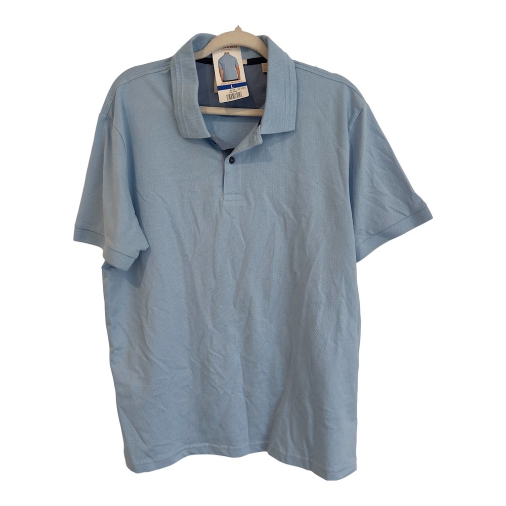 Scotch & Soda Amsterdam Mens Short Sleeve Polo Shirt Blue L 1963563 NWT